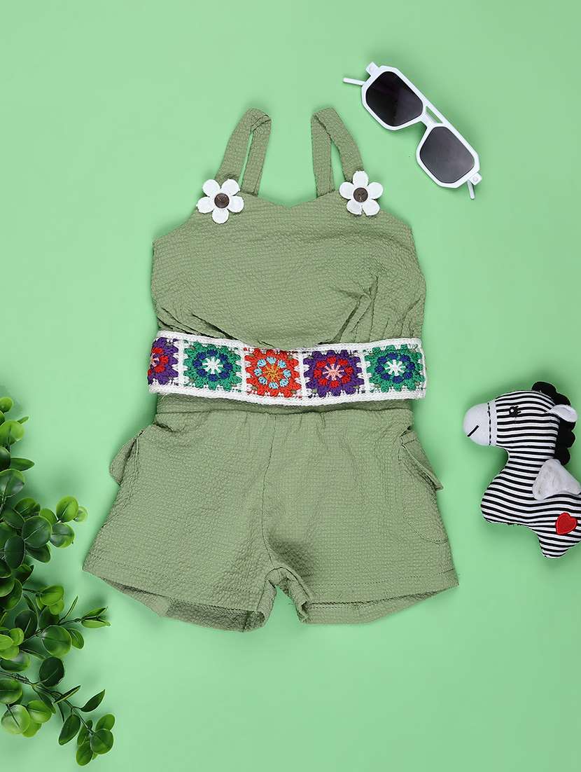 boys embroidered shorts & top co-ord set