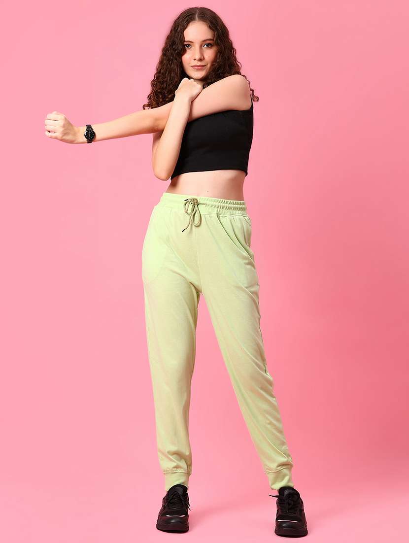 women solid mid rise regular fit jogger - 22169472 -  Standard Image - 3