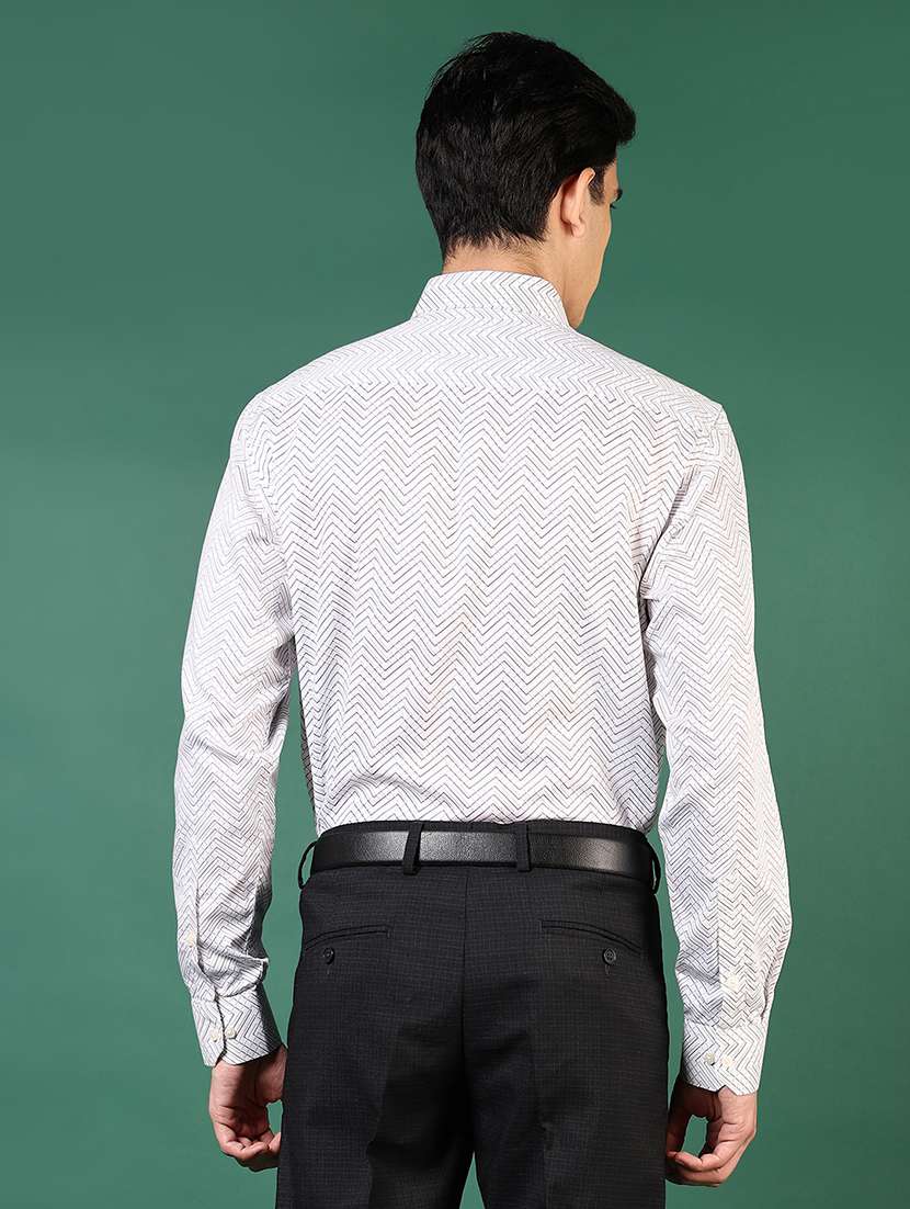 men printed long sleeve regualr fit formal shirt - 22169636 -  Standard Image - 3