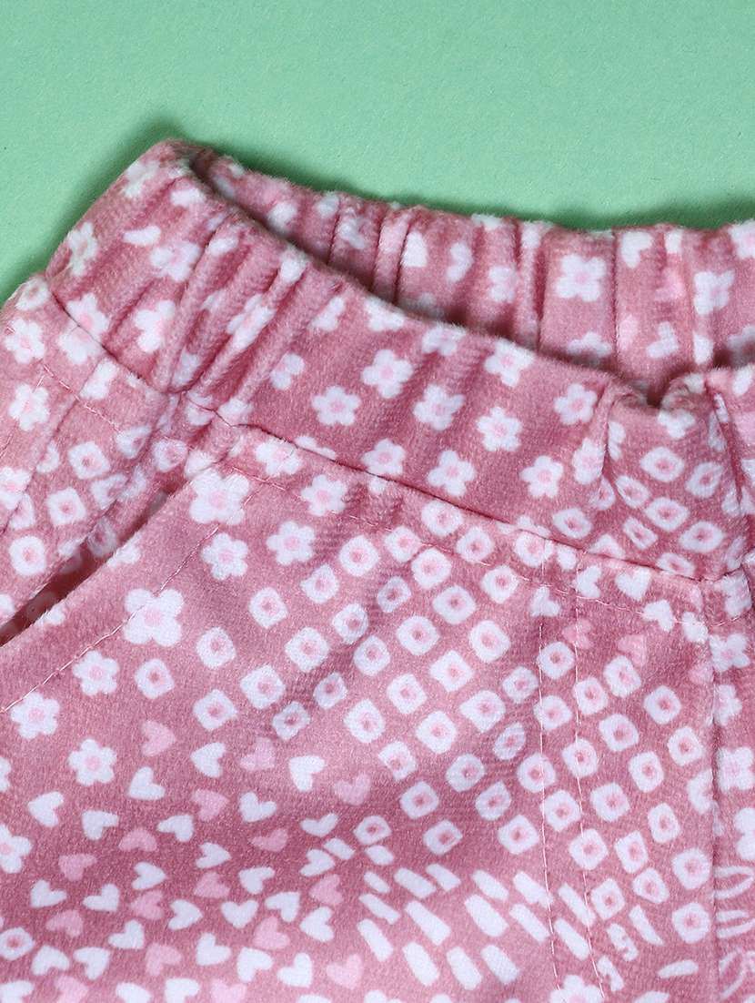 girls printed peter pan neck full length set - 22169726 -  Standard Image - 3