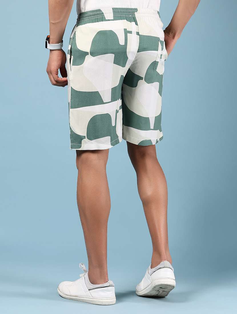 men printed mid rise regular fit shorts - 22169777 -  Standard Image - 3