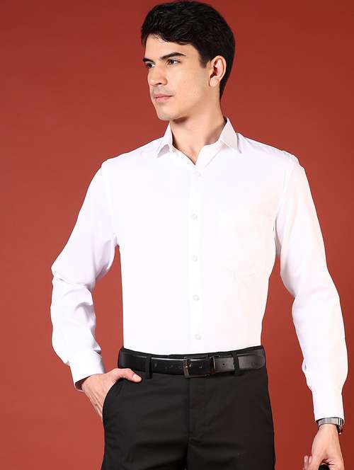 men solid long sleeve regualr fit formal shirt - 22169816 -  Standard Image - 0