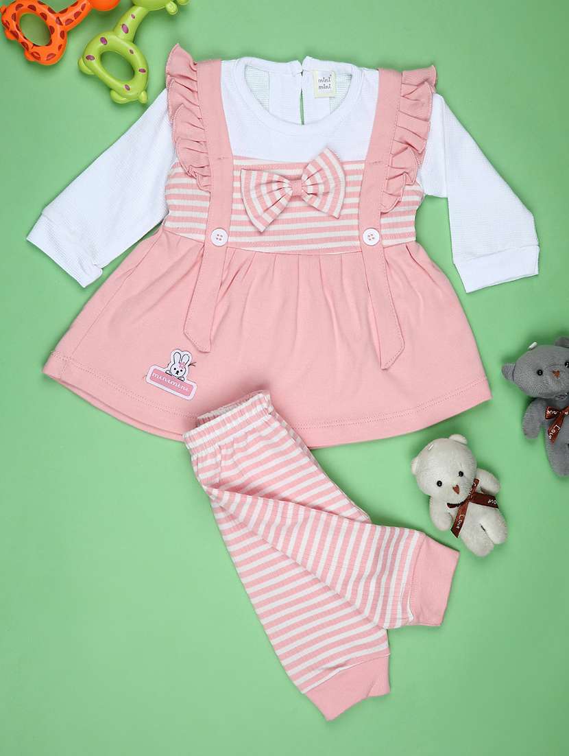 girls striped top and trouser co-ord set