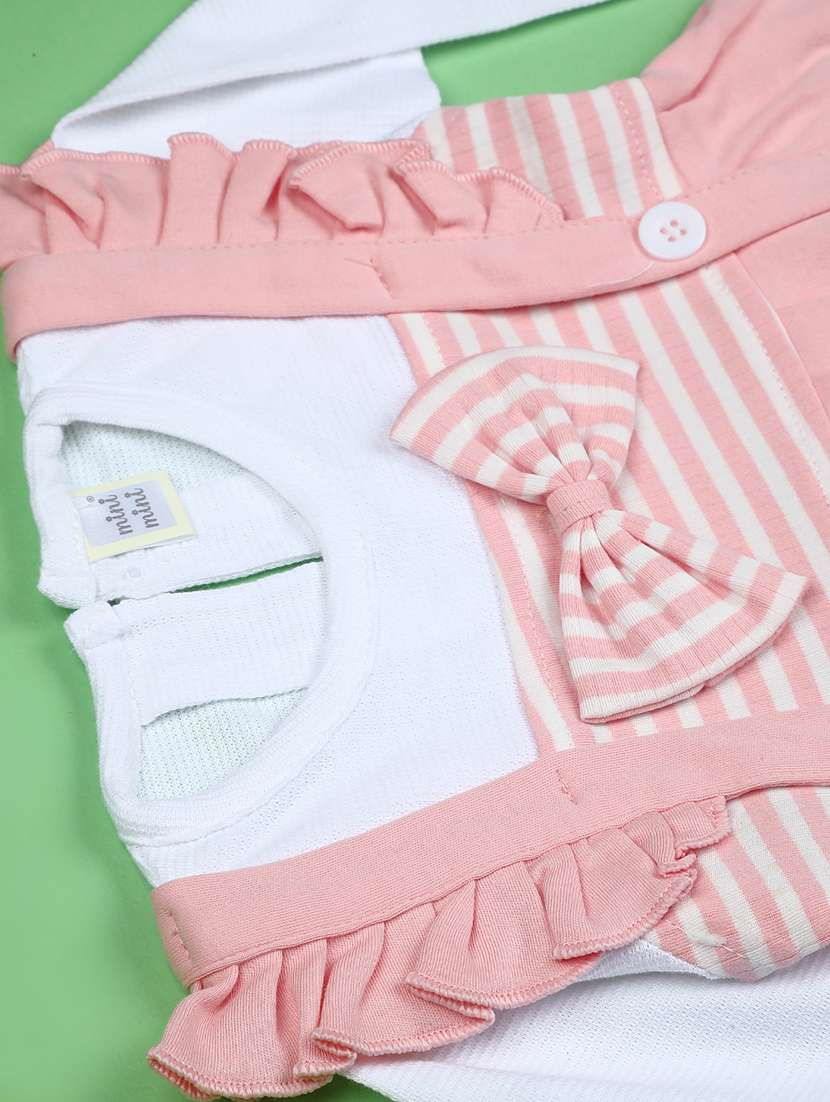 girls striped top and trouser co-ord set - 22169878 -  Standard Image - 3