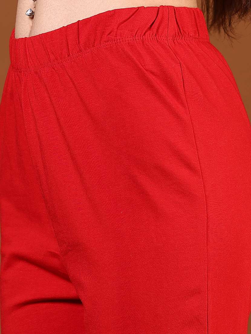 women solid mid rise ankle length tapered pant - 22169952 -  Standard Image - 5