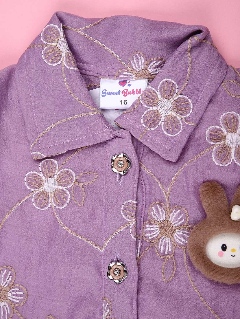 Girls Embroidered Top & Shorts Co-ord Set - 22170239 -  Standard Image - 5