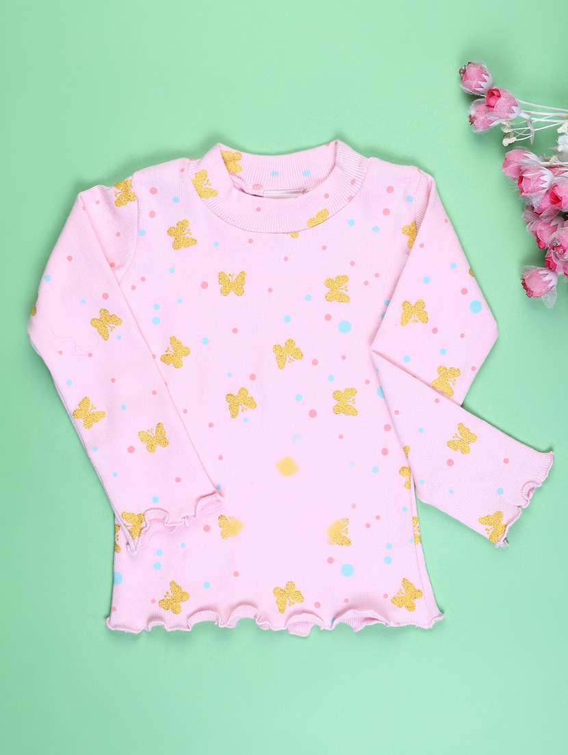 girls printed long sleeve tee