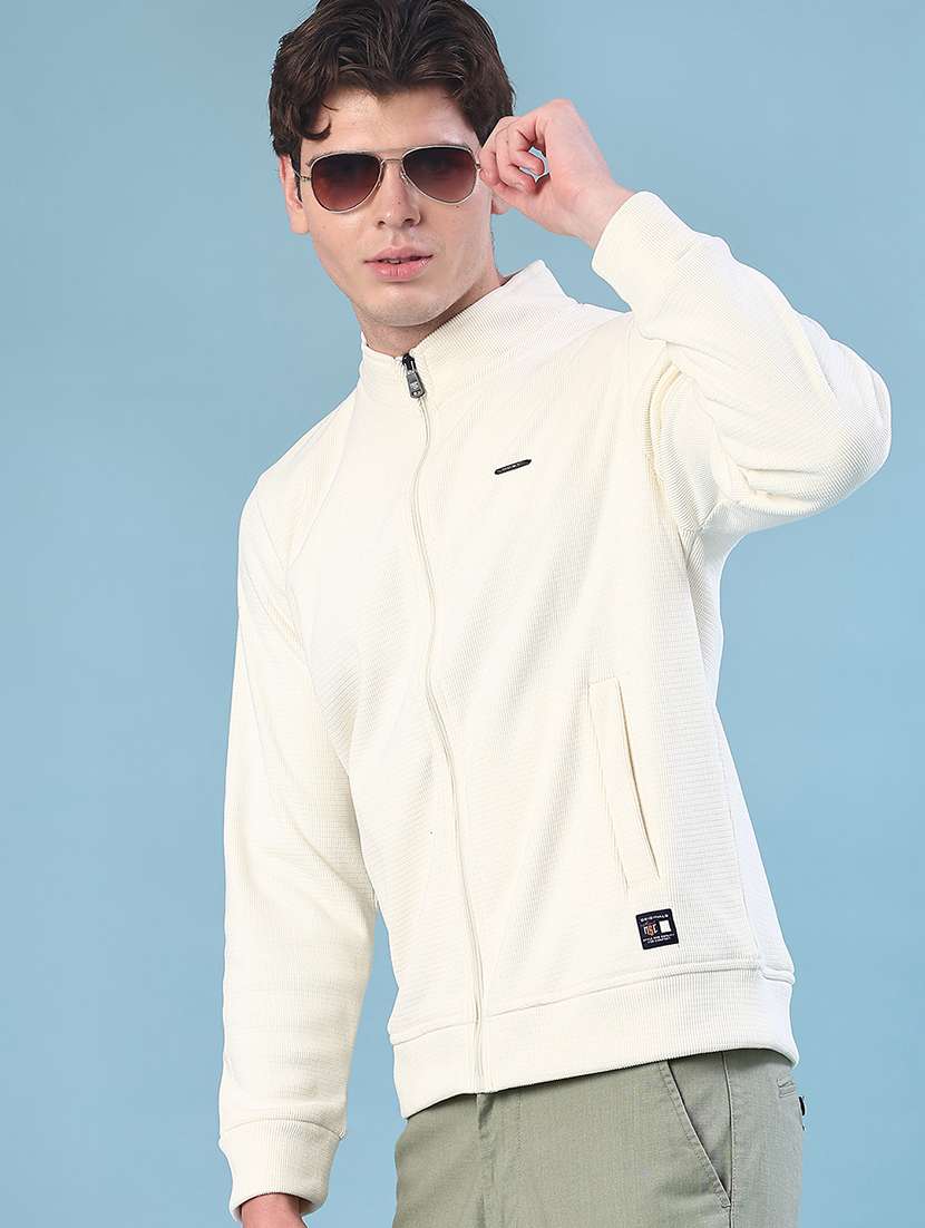 men self design long sleeve regular fit sweatshirt