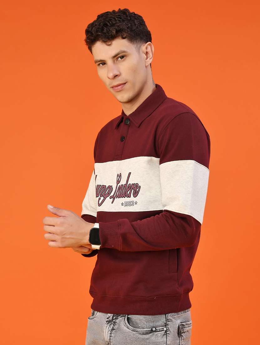 men chest print long sleeve regular fit sweatshirt - 22170330 -  Standard Image - 3