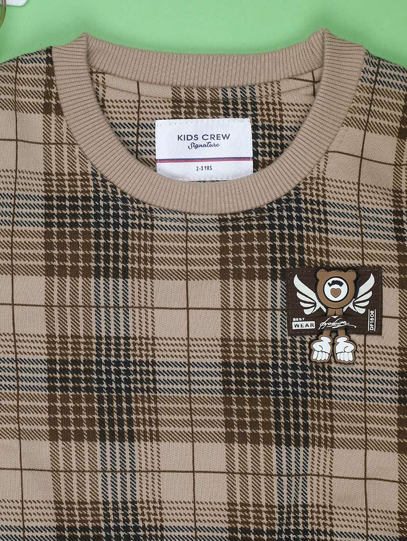 boys checkered long sleeve sweatshirt - 22170391 -  Standard Image - 3