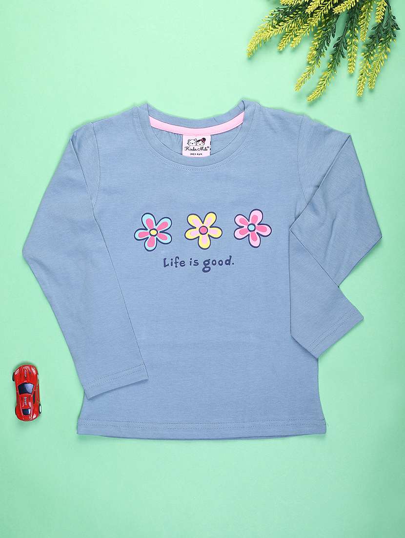 girls printed long sleeve tee
