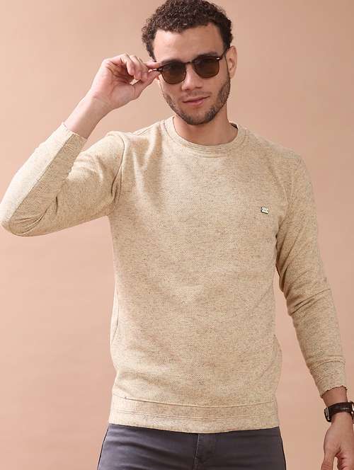 yellow cotton blend pullover - 22170429 -  Standard Image - 0