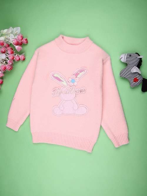 girls self designed long sleeve sweater - 22170446 -  Standard Image - 0