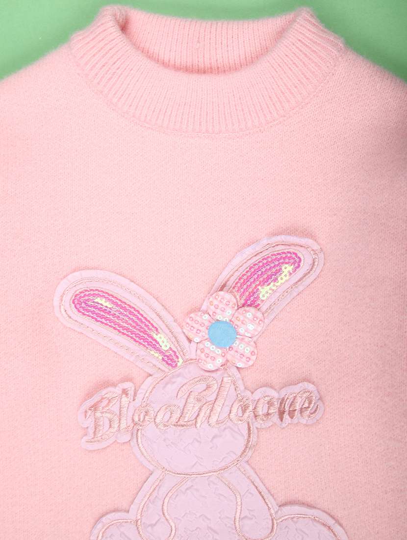 girls self designed long sleeve sweater - 22170446 -  Standard Image - 3