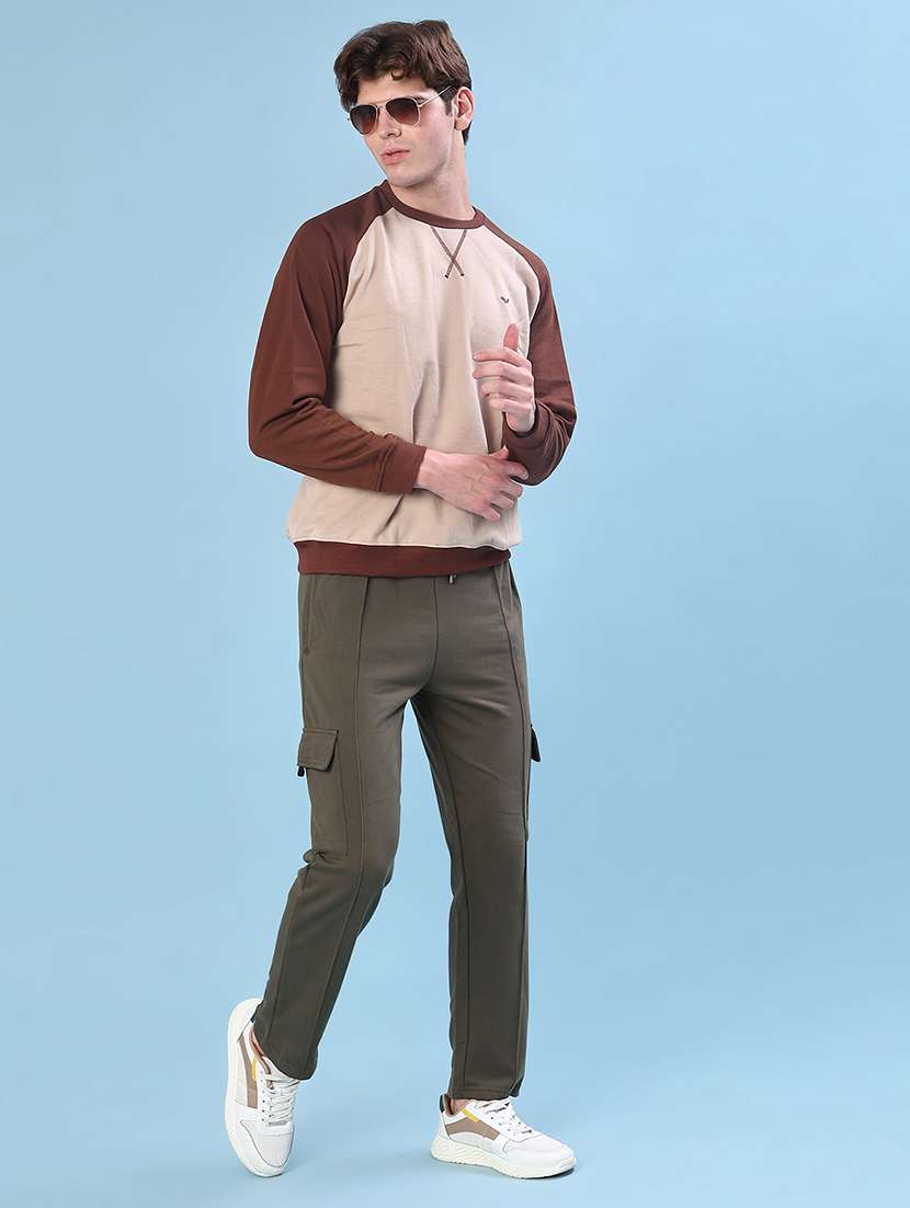 men color block long sleeve regular fit sweatshirt - 22170453 -  Standard Image - 5