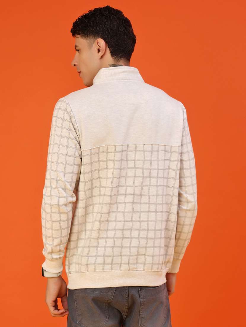 men checkered long sleeve regular fit sweatshirt - 22170454 -  Standard Image - 3