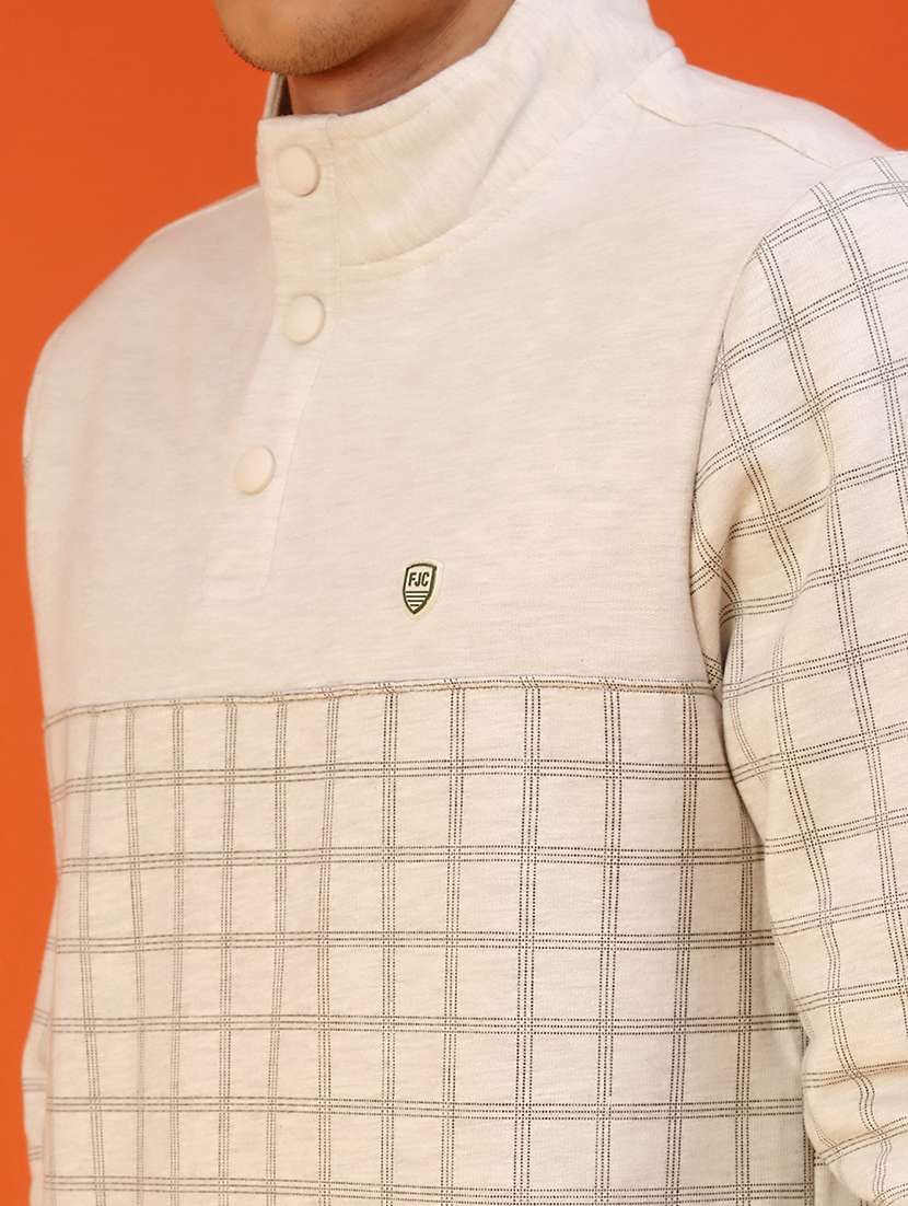 men checkered long sleeve regular fit sweatshirt - 22170454 -  Standard Image - 5