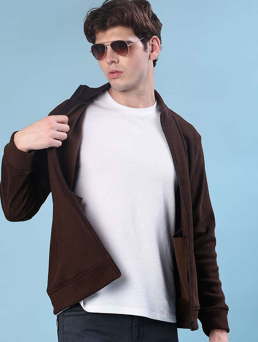 men self design long sleeve regular fit sweatshirt