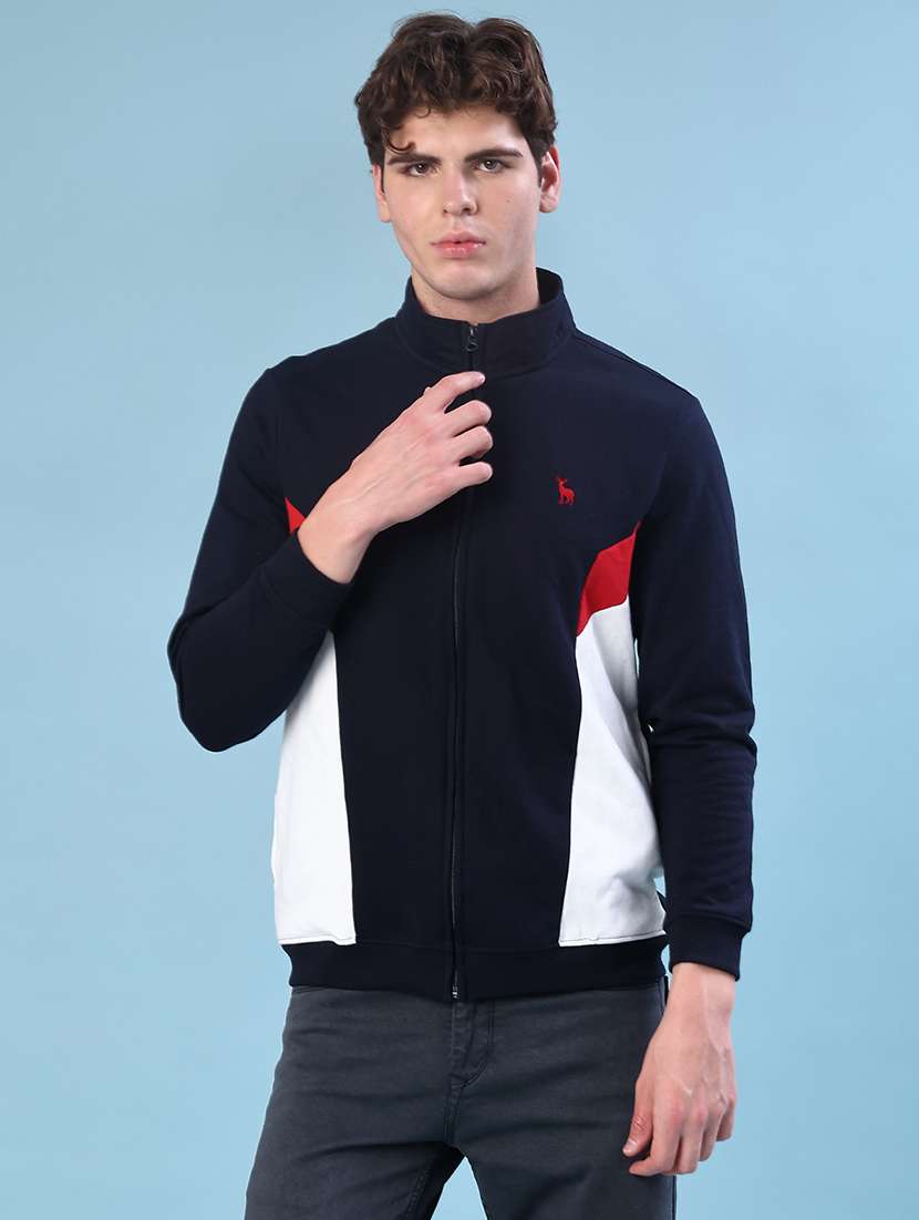 men color block long sleeve regular fit sweatshirt