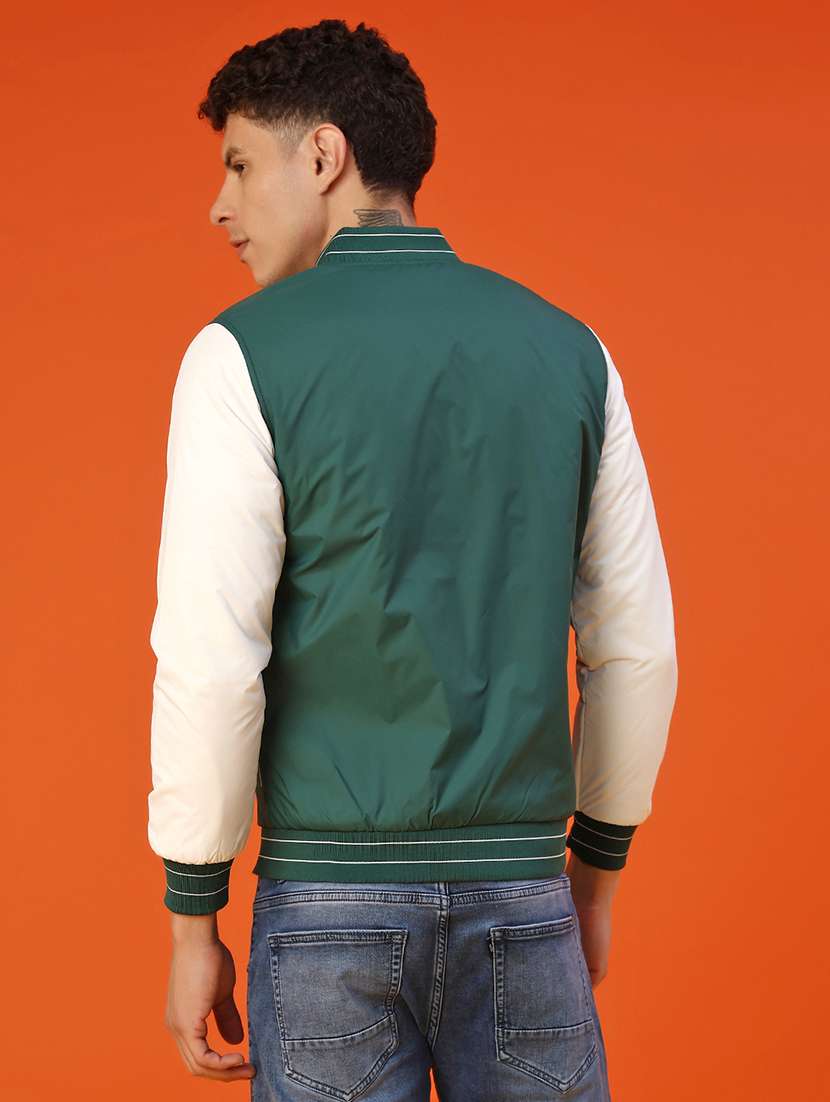 men color blocked long sleeve varsity jacket - 22170467 -  Standard Image - 3