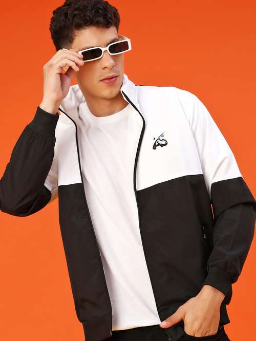 men color block long sleeve lightweight bomber jacket - 22170468 -  Standard Image - 0