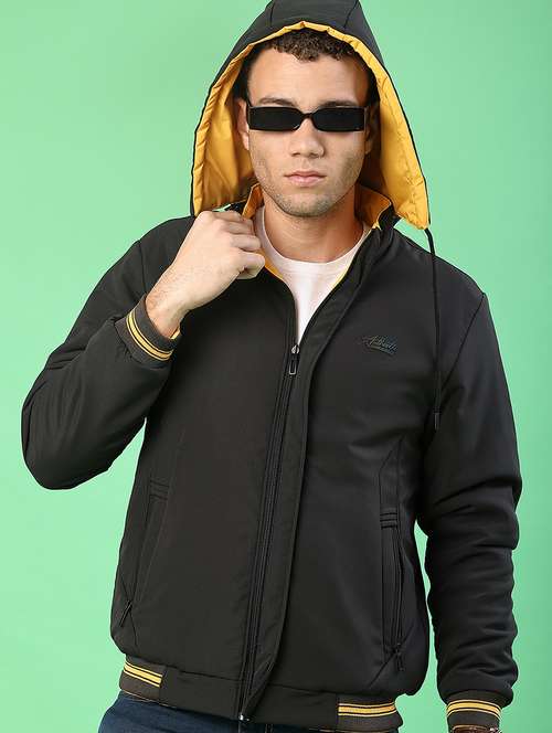 men solid long sleeve reversible bomber jacket - 22170482 -  Standard Image - 0