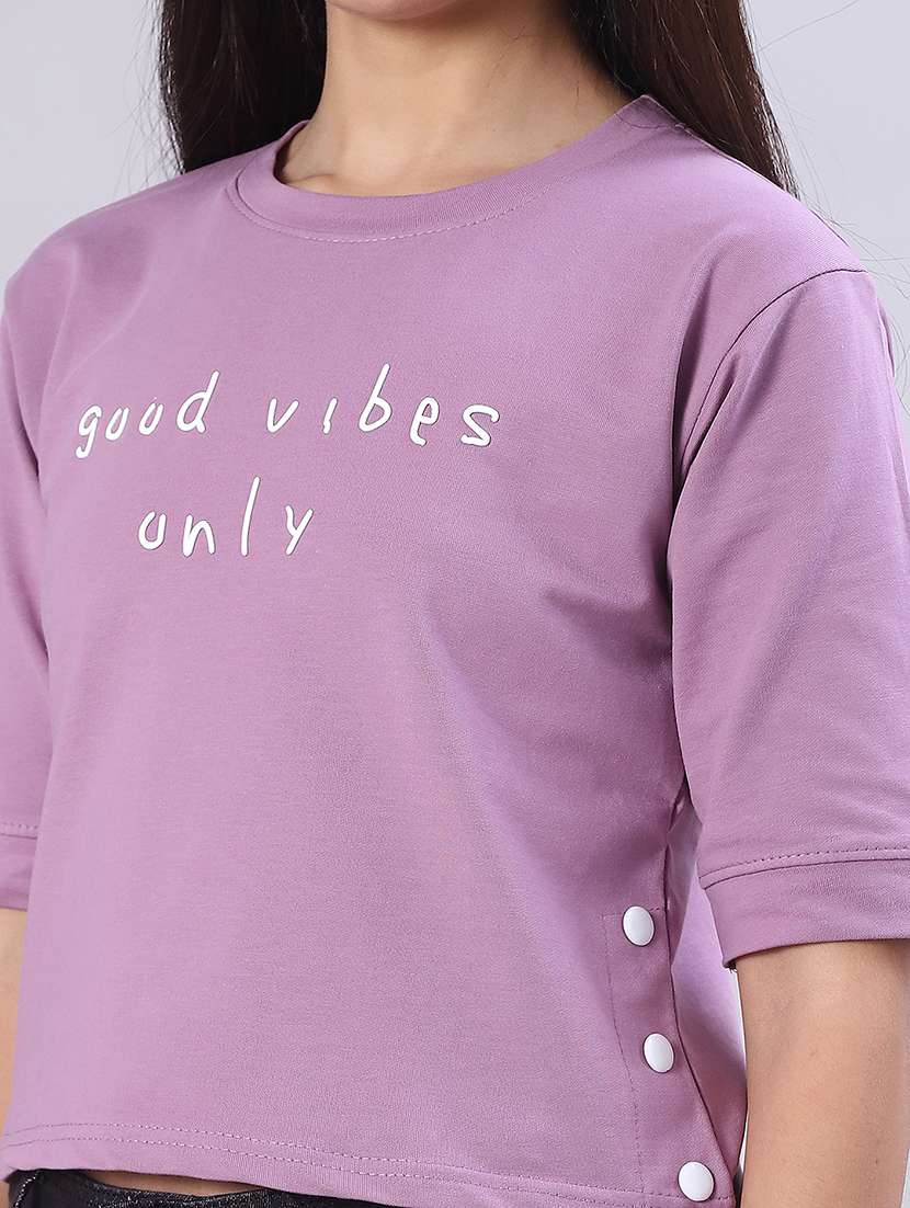 women printed short sleeve crop t-shirt - 22170492 -  Standard Image - 5