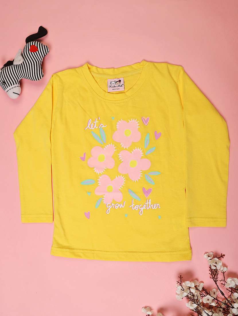 girls printed long sleeve tee