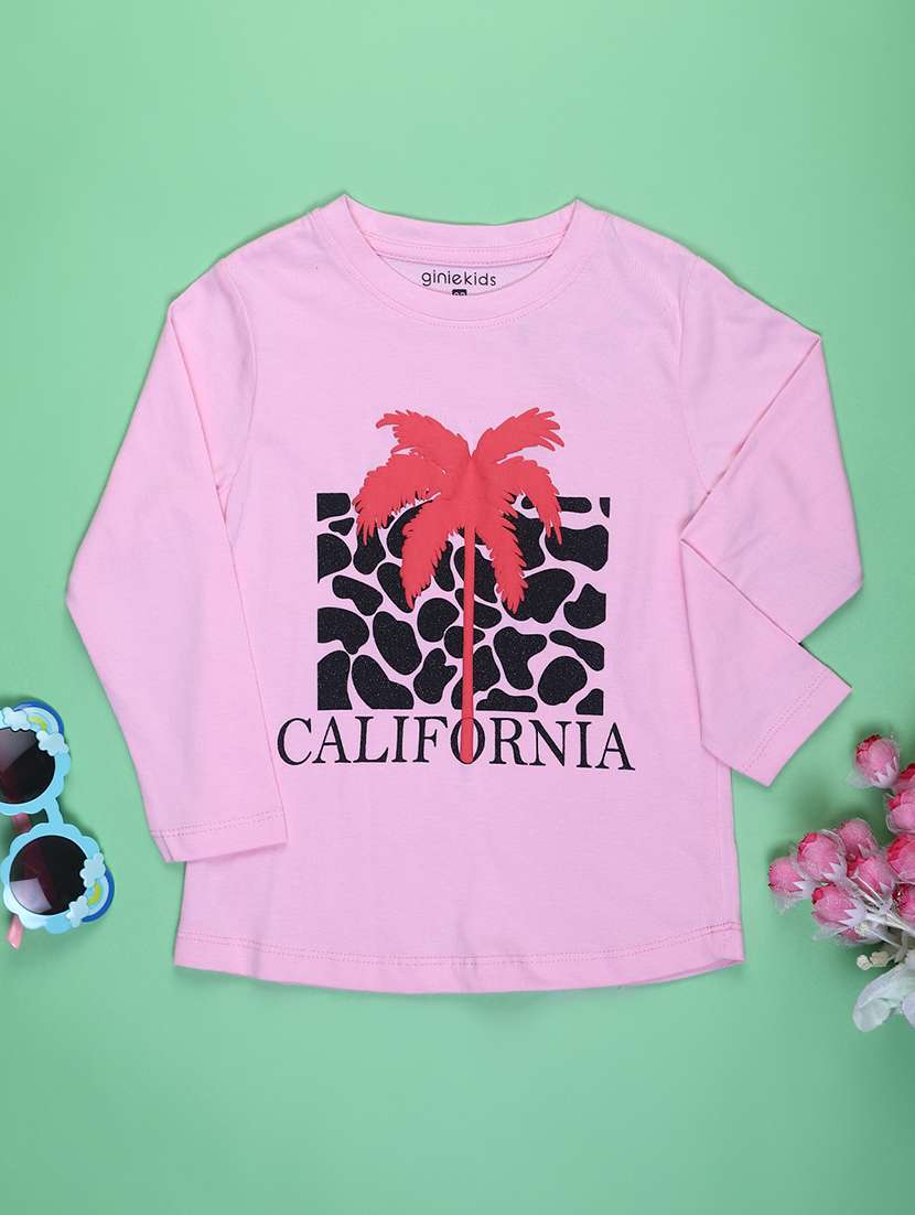 girls printed long sleeve tee