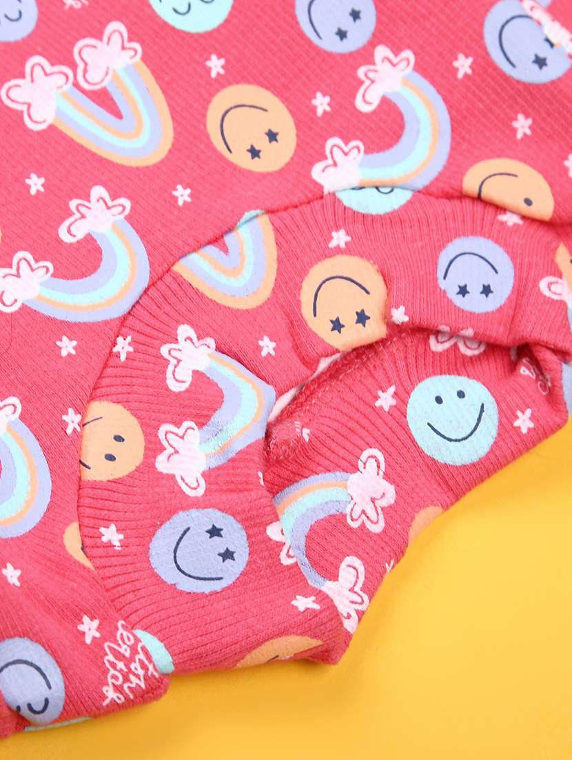 girls printed mock neck long sleeve tee - 22170569 -  Standard Image - 3