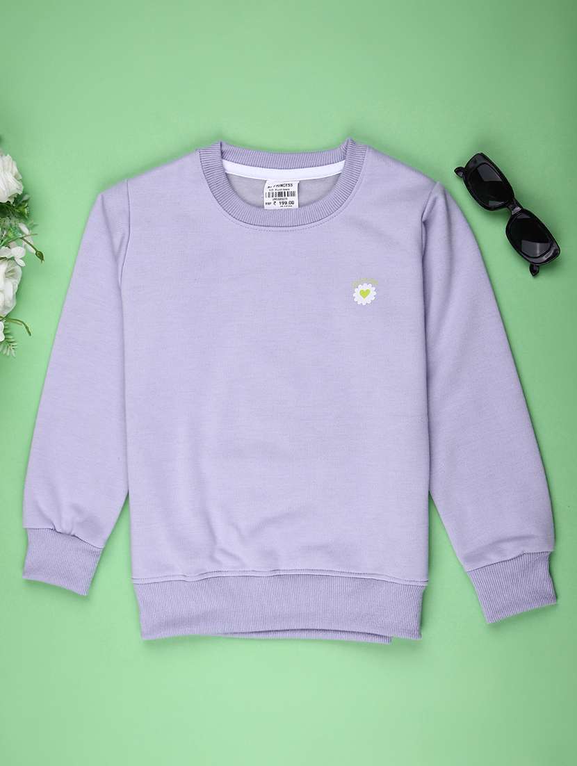 kids solid long sleeve sweatshirt