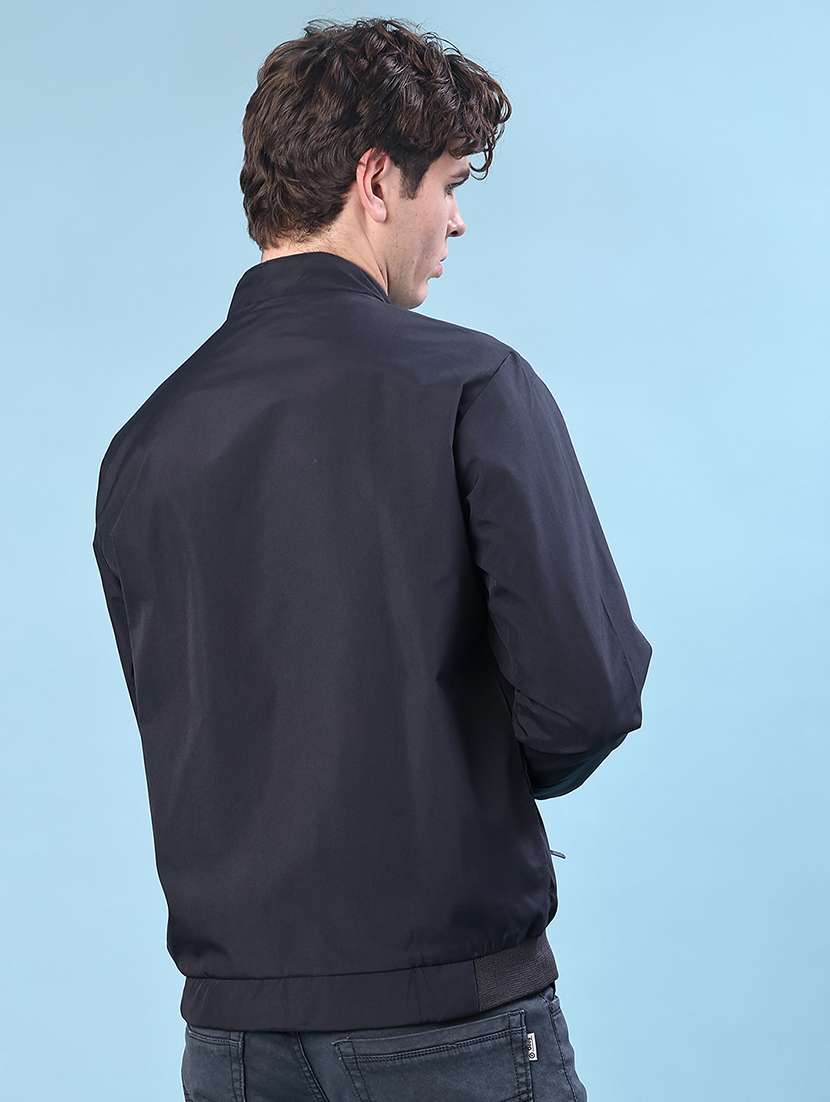 men solid long sleeve lightweight bomber jacket - 22170607 -  Standard Image - 3