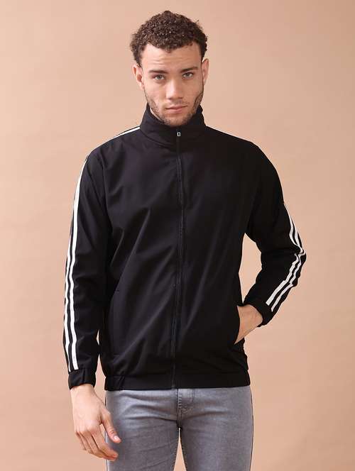 men taped long sleeve lightweight bomber jacket - 22170610 -  Standard Image - 0