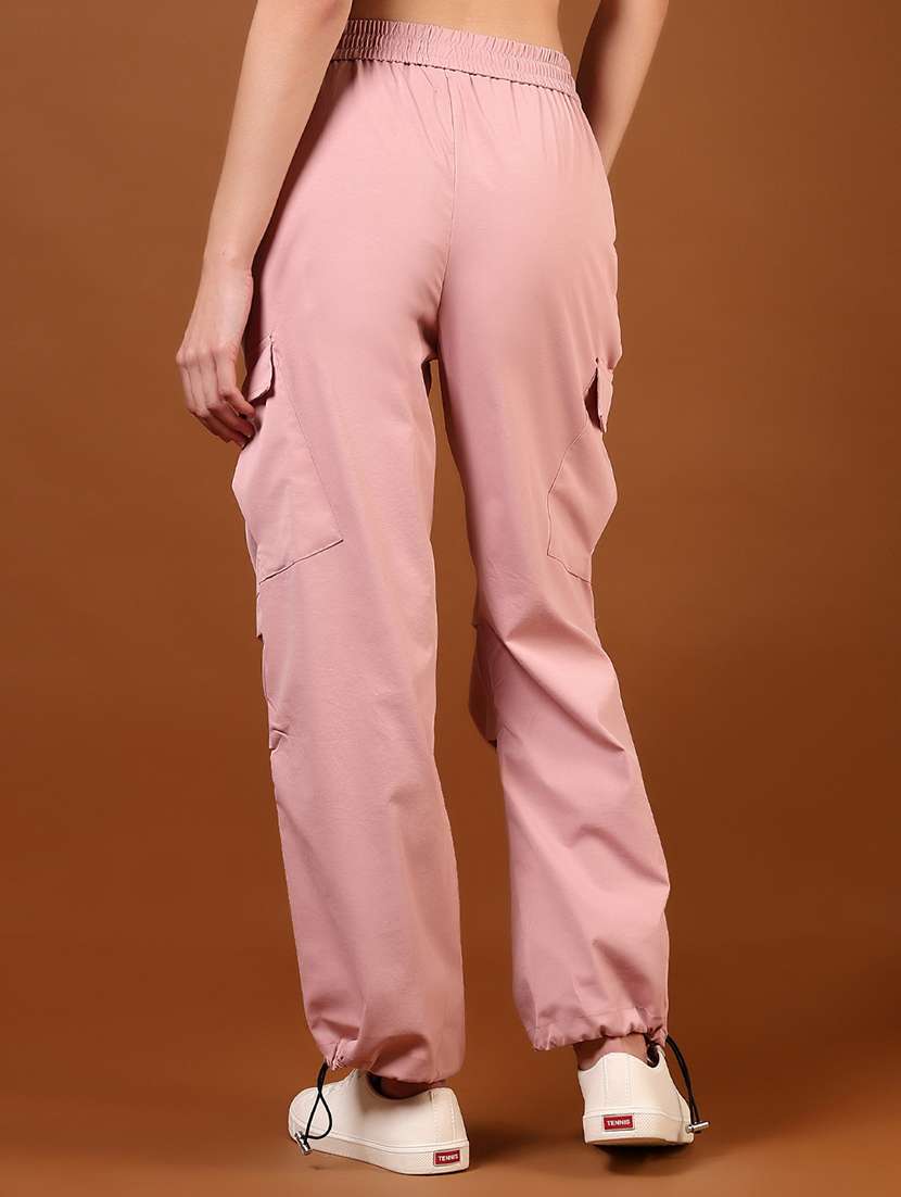 women solid mid rise regular fit cargo - 22170635 -  Standard Image - 3