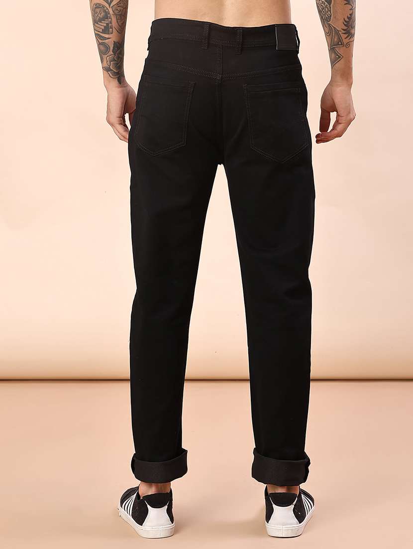 men plain mid rise full length jean - 22170687 -  Standard Image - 3