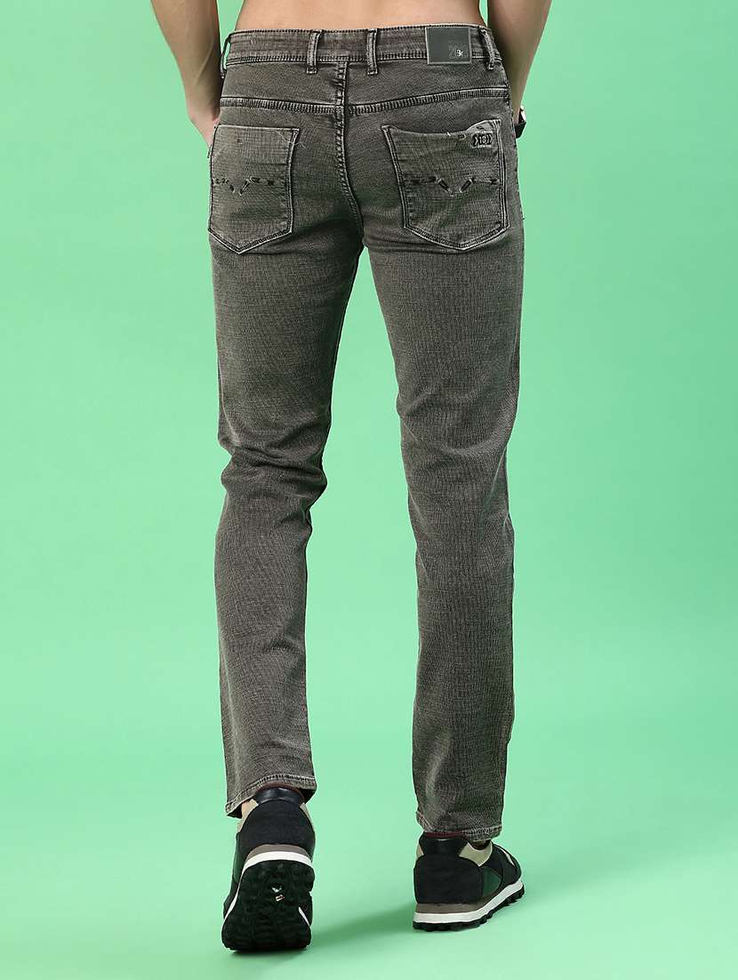 men plain mid rise full length jeans - 22170692 -  Standard Image - 3