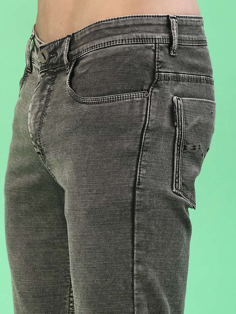 men plain mid rise full length jeans - 22170692 -  Standard Image - 5