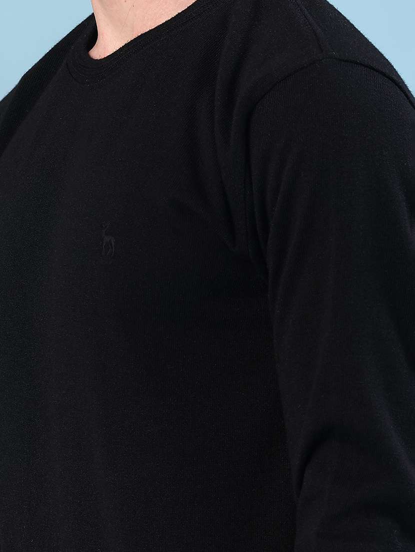 black cotton blend pullover - 22170711 -  Standard Image - 5