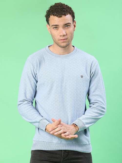 blue cotton blend pullover - 22170713 -  Standard Image - 0