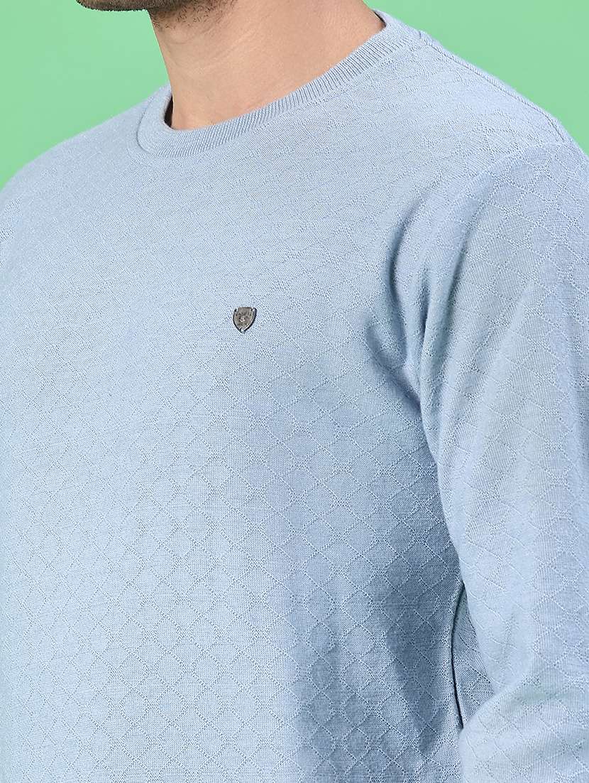 blue cotton blend pullover - 22170713 -  Standard Image - 5