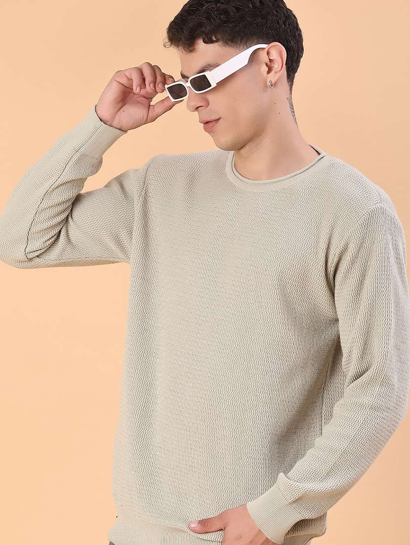 green acrylic pullover