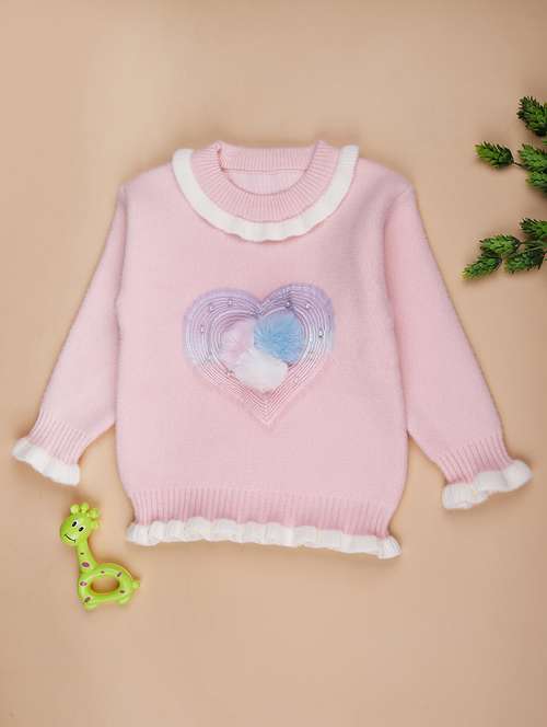girls self designed long sleeve sweater - 22170729 -  Standard Image - 0