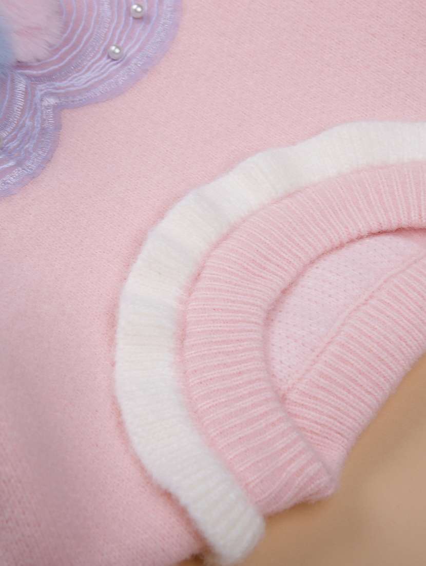 girls self designed long sleeve sweater - 22170729 -  Standard Image - 3