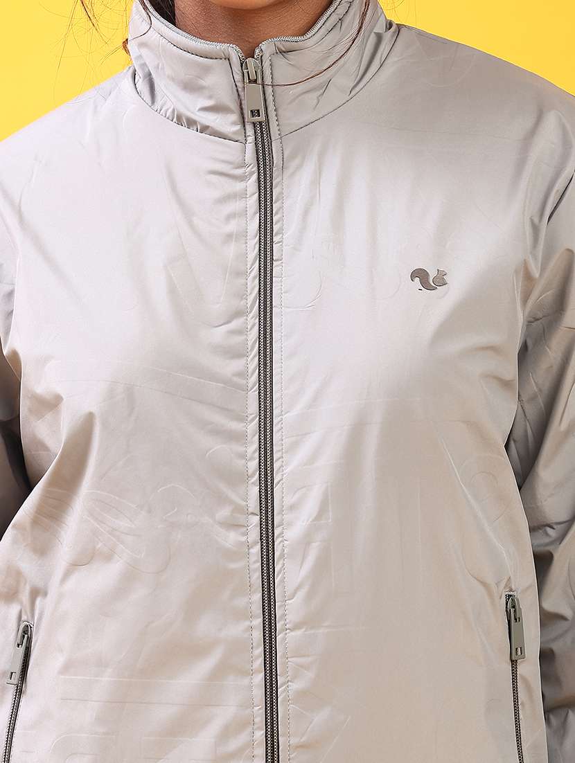 women solid long sleeve windcheater jacket - 22170740 -  Standard Image - 5