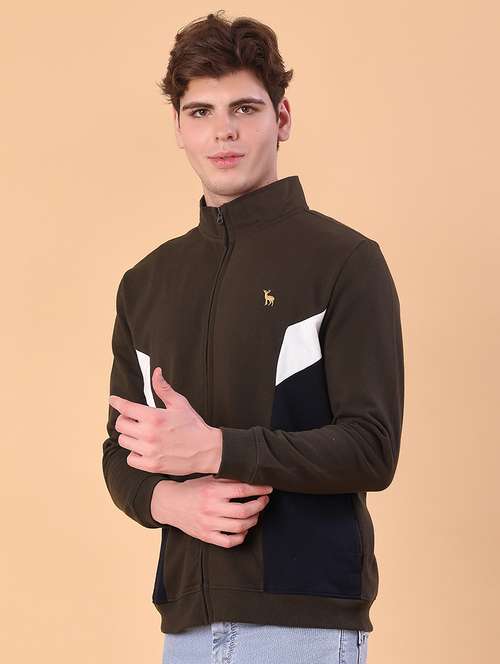 men color block long sleeve regular fit sweatshirt - 22170746 -  Standard Image - 0