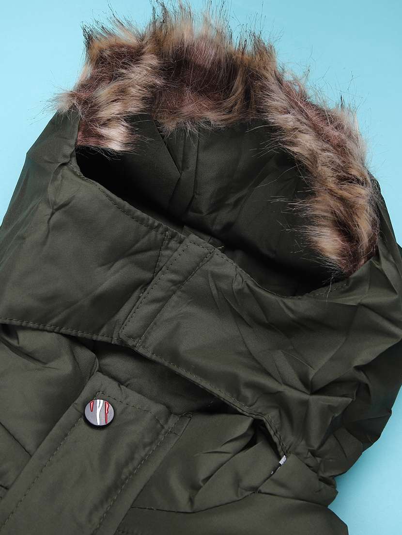 boys solid long sleeve hooded quilted jacket - 22170839 -  Standard Image - 3