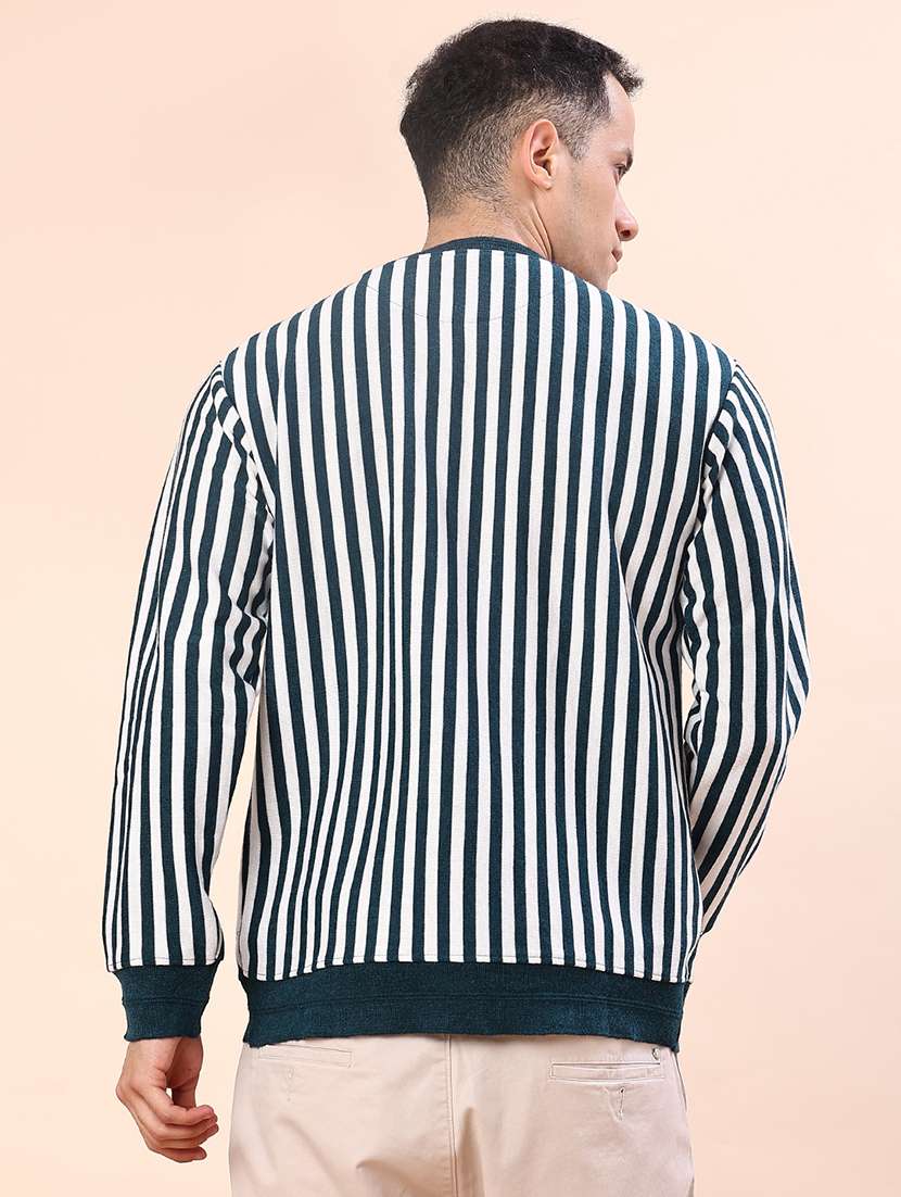 men striped long sleeve regular fit pullover  - 22170848 -  Standard Image - 3