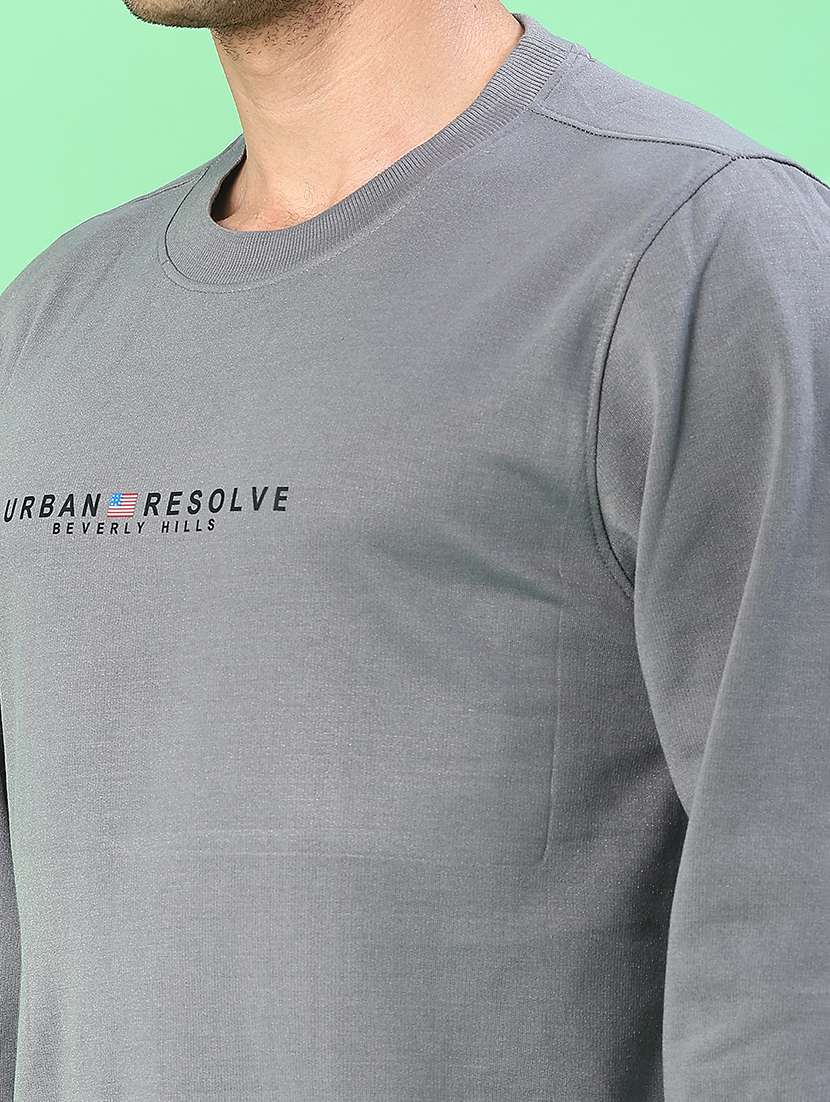 men chest print long sleeve regular fit sweatshirt - 22170864 -  Standard Image - 5