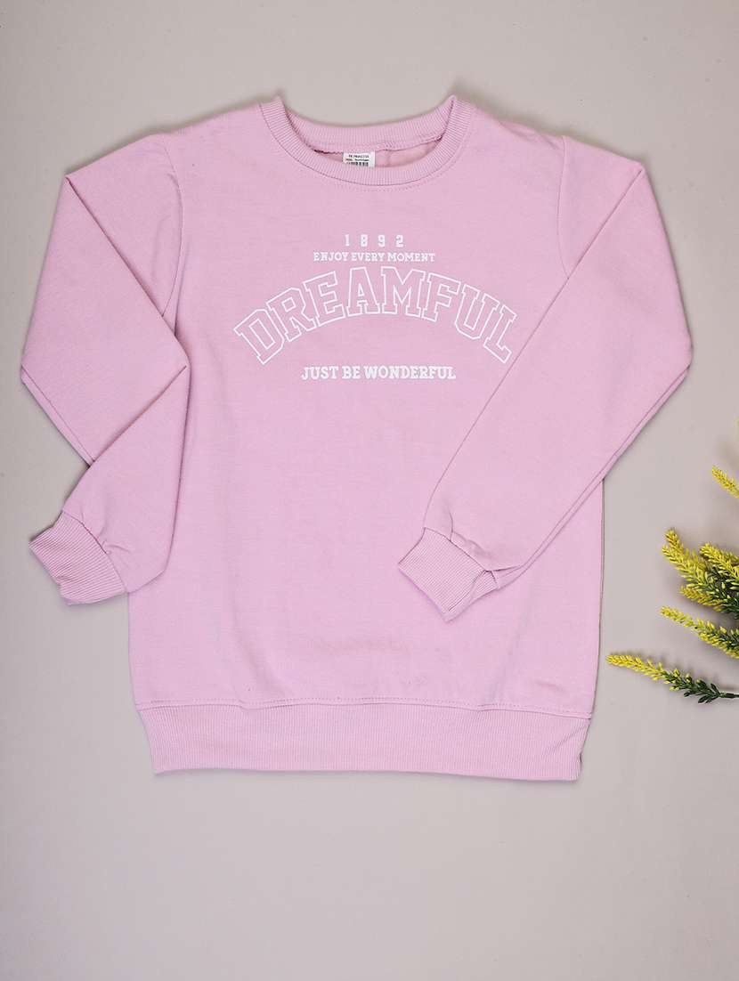 girls printed long sleeve sweatshirt
