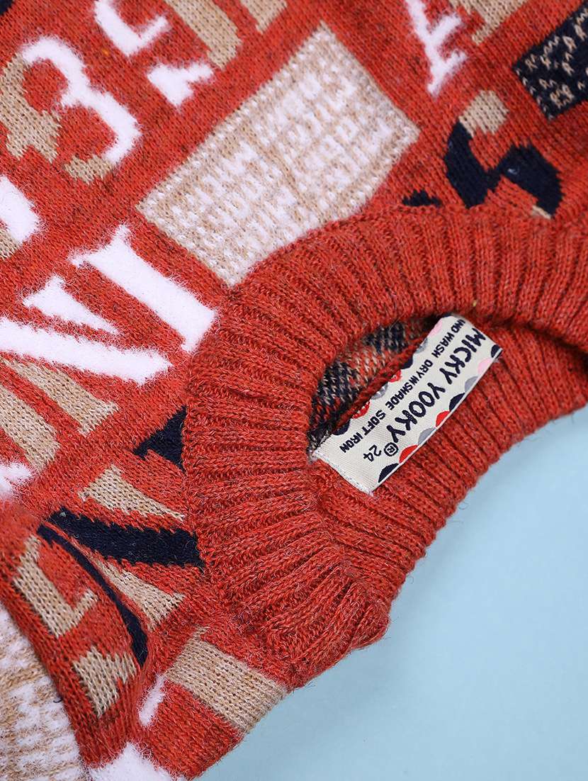 boys self designed long sleeve sweater - 22170939 -  Standard Image - 3